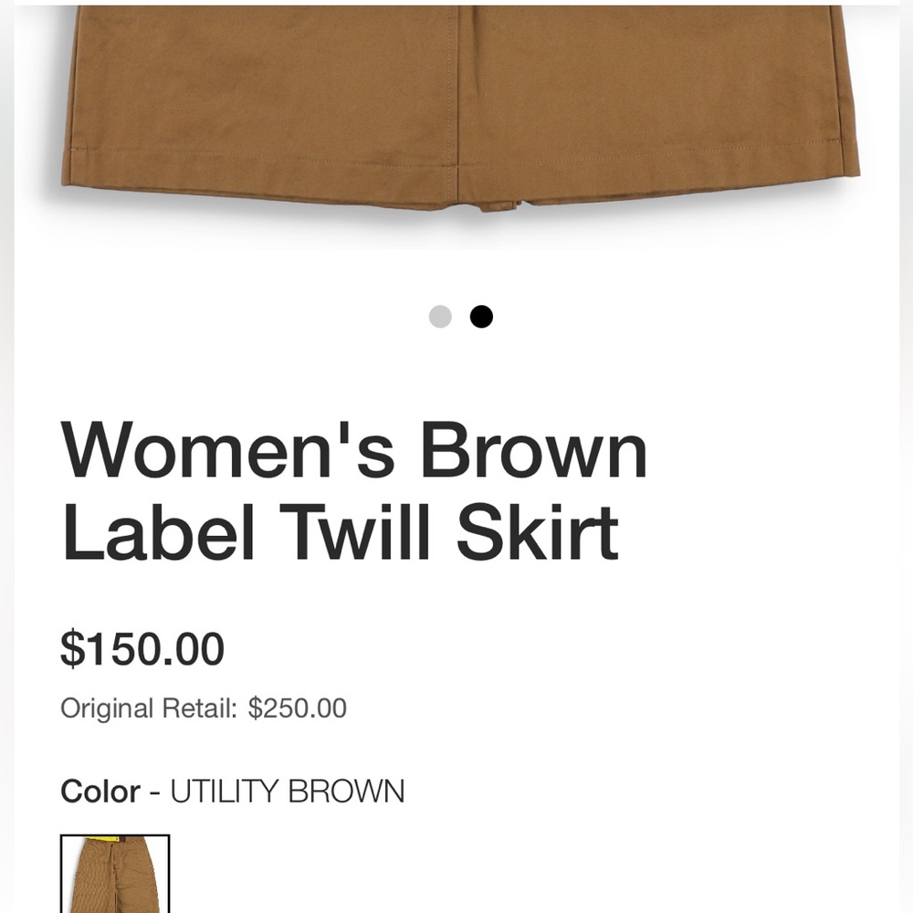 The North Face Women's Brown Label Twill Skirt in Utility Brown - Picture 13 of 13